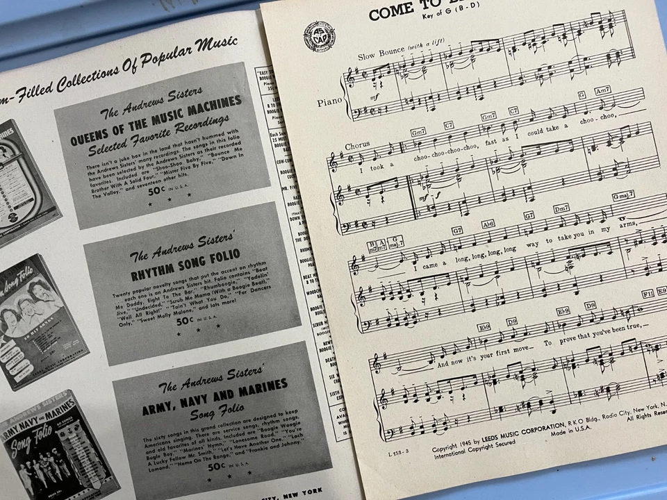1945, Come To Baby Do!, Inez James, Sidney Miller, Partituras Vintage - Imagem 3 de 4