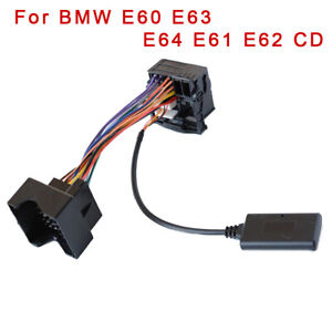 12Pin 12V Bluetooth Audio Adapter Aux Cable Fit For BMW E60 04-10 E63 E64 E61