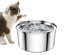 Cat Water Fountain, 3.2L/108oz Automatic Stainless Steel Pet Fountain Dog Water