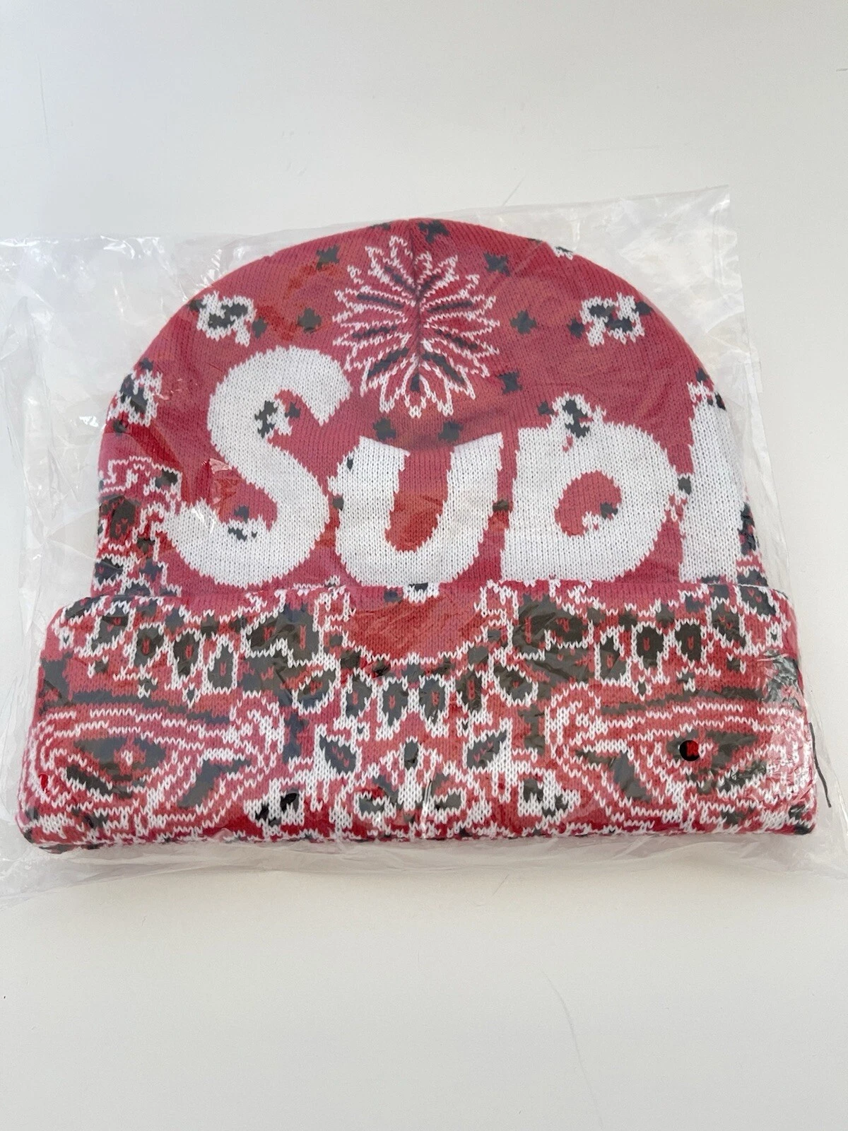 Bandana rouge bonnet grand logo Supreme