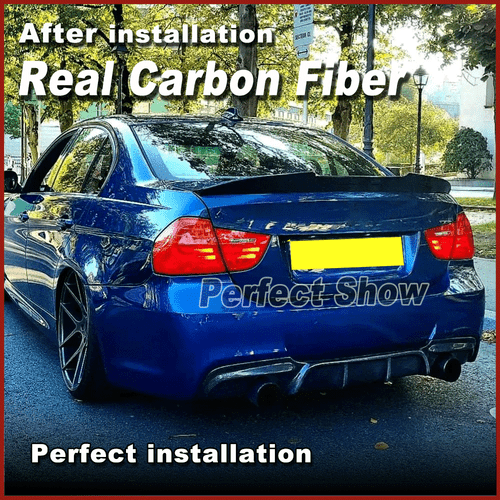 Für BMW 3er E90 320i 325i 330i M3 05-12 Carbon Heckspoiler Flügel Spoiler Lippe - Picture 11 of 15