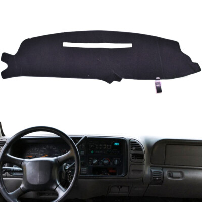 Dashboard Cover Dash Mat For Chevy Silverado C1500/C2500/C3500 1997-1999 - Black Polyester