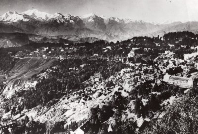 Indien Darjeeling Himalaya Gebirge Panorama altes Trampus Foto 1930