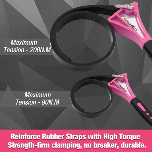 ValueMax 2PCS Strap Wrench 4" Small 6" Large Oil Filter Wrench Adjustable Wrench - Afbeelding 3 van 6
