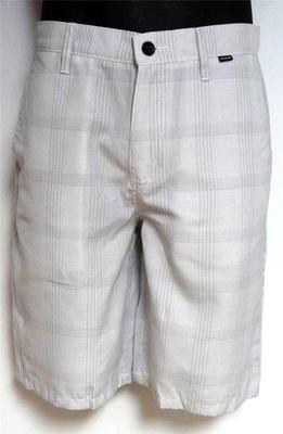 Hurley Guam Walkshorts Mens White Plaid Shorts New NWT