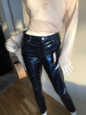latex jeans topshop