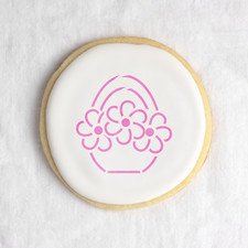 Easter Basket Cookie Stencil - Durable  Reusable Mylar Stencils