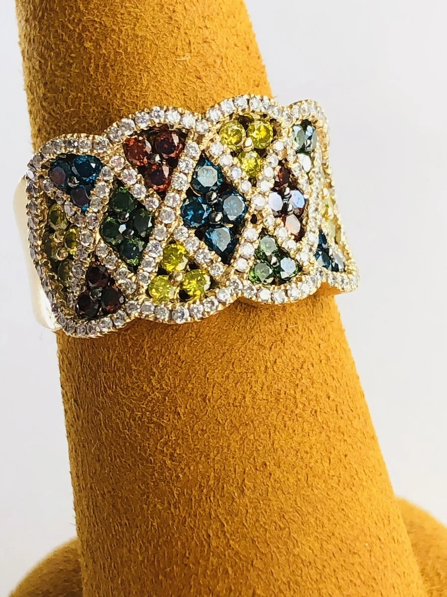 Le Vian 14K Yellow Gold Mixberry Multi Color Diamond Ring Size 6.5