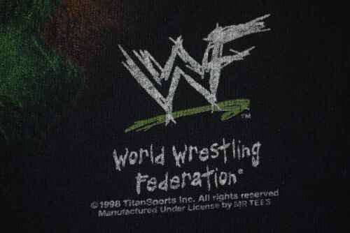 Stone Cold Steve Austin vtg '98 90s WWF WWE Wrestling t shirt Check Measurements - Picture 5 of 7