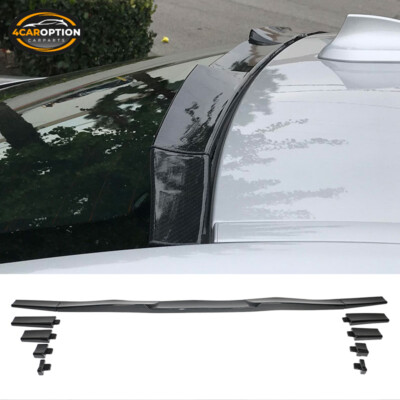 Universal Rear Window Roof Spoiler Sun Visor Wing Adjustable Carbon Fiber Print
