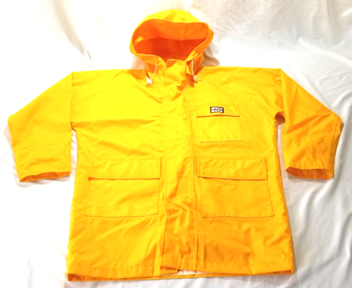 West Marine Yellow Hooded Jacket Rain Gear Fishing Gear Pockets (2 LBS.) Size M - 第 1/15 張圖片