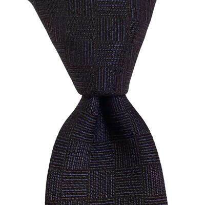 JOOP! Men's Silk Necktie Skinny 2 1/4'' ITALY Designer Geometric Blue/Brown NEW
