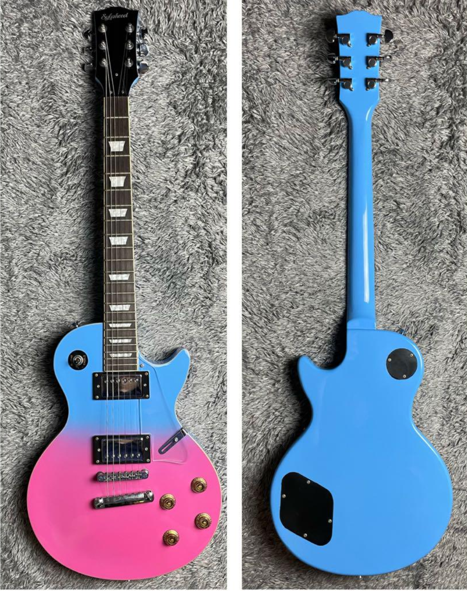 ギター Sylpheed LP type Sylpheed Les Paul Type Skyblue & Pink Used Electric Guitar F