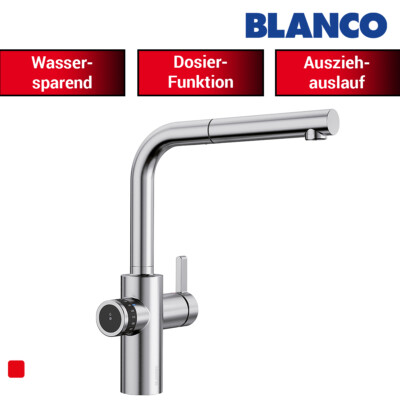 Küchenarmatur Blanco Evol-S Volume Edelstahl 525211 Wasserhahn Schlauchbrause