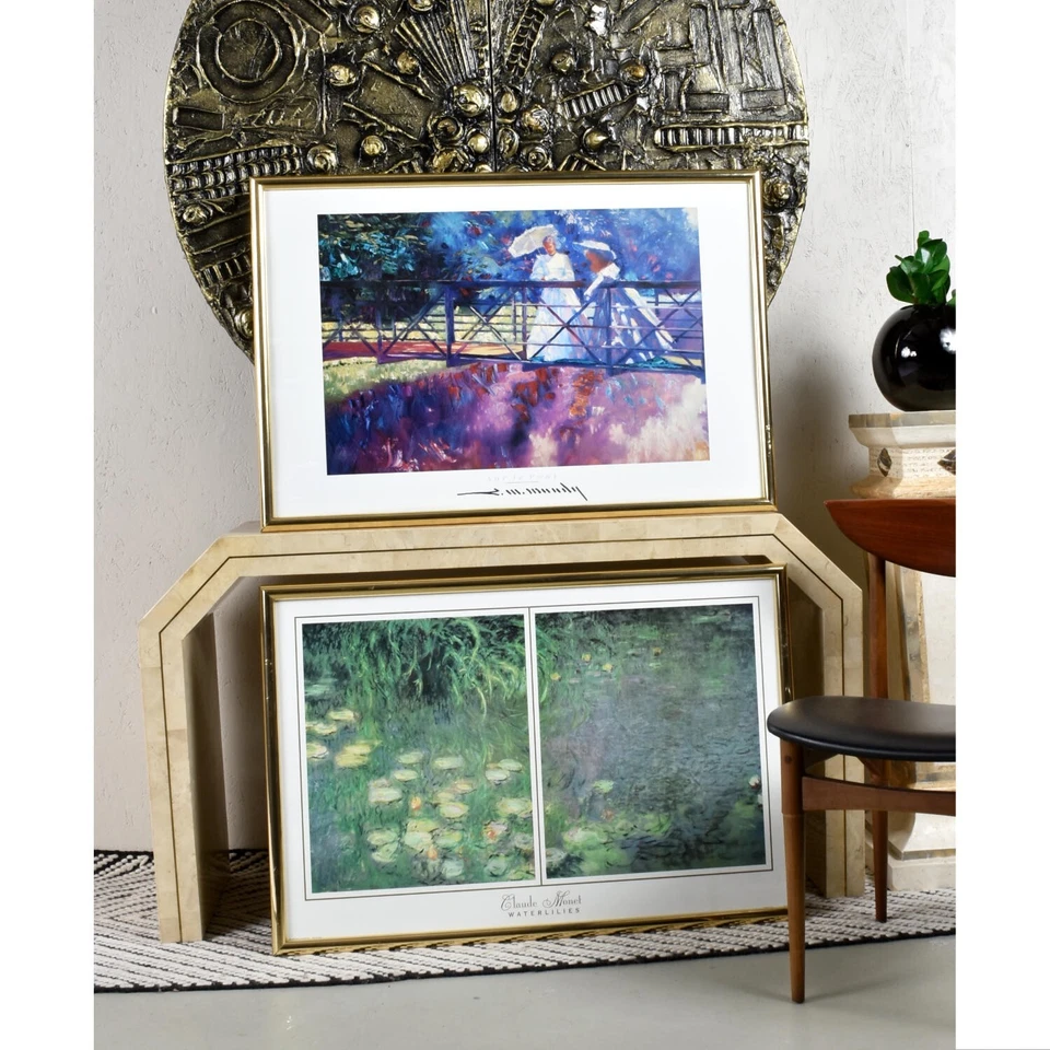 Impresiones impresionistas enmarcadas de nenúfares de Claude Monet y Charles Mundy Foto 2 de 4