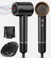 Cosy High-Speed 150,000 RPM Ionic Hair Dryer Thermo-Control, Diffuser & Nozzle