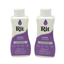 Rit Liquid All Purpose Fabric Dye 2 Pack Of 8oz Bottles Purple