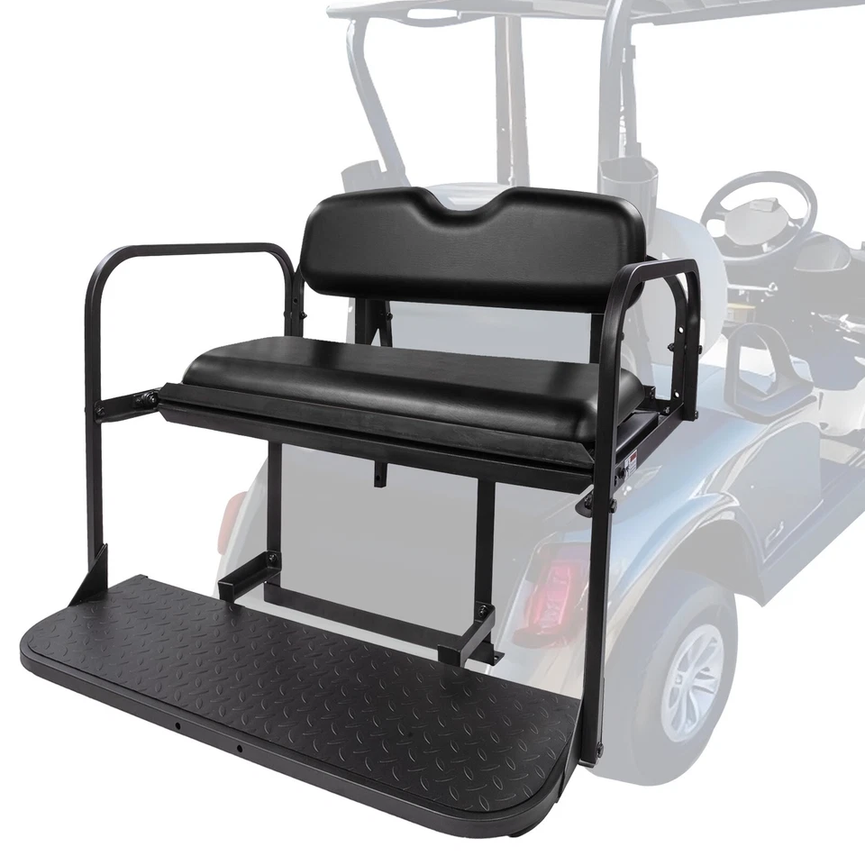 Carro de golf VPAHub EZGO RXV abatible plegable asiento trasero negro, apto para modelos 2008-2025 Foto 2 de 4