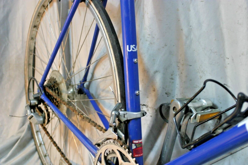 Bicicleta de carretera Trek 360 1987 vintage de turismo 57 cm grande acero cromado hecha en EE. UU./Envío Foto 4 de 4