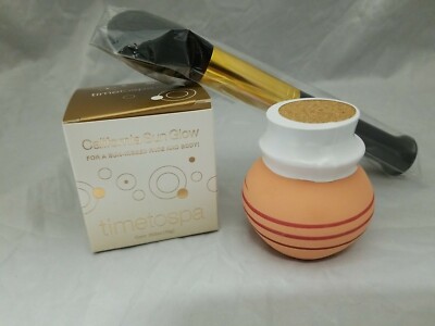 LOT OF TWO/2 California SUN GLOW ORIGINAL FORMULA Bronzing Powder FREE Brush NEW