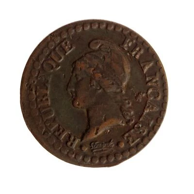1 Centime Dupré Ier République Cuivre An 7 Paris (A) P15619 - Photo 1/2