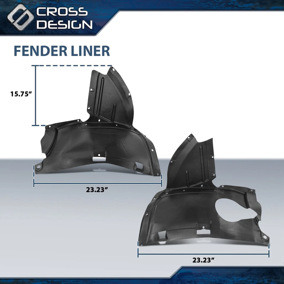 Forros de guardabarros para Audi A3 2006-2011 sección delantera del lado del conductor y del pasajero Foto 3 de 4