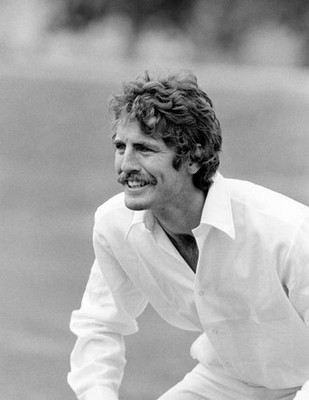 New Zealand cricketer John Wright during a training session at the- Old Photo