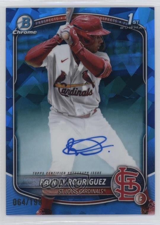2025 Bowman Chrome Sapphire Edition Prospects 64/199 Rainiel Rodriguez Auto 4k8