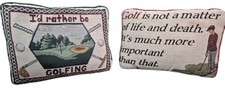 2 Golfing Theme Tapestry Pillow I'd Rather Be Golfing, Importance Of Golf Read