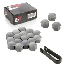 20x Felgen Radschraube Abdeckkappe Sechskant Set 17 mm grau für SUBARU