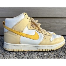 Nike Dunk High Retro Trainers Pale Vanilla Topaz Gold (DD1869-201) Womens Sz 7.5