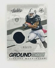 2017 Panini Absolute Ground Hoggs Materials Prime /175 DeAndre Washington 07rd