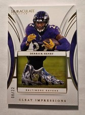 2025 Immaculate Derrick Henry Cleat Impressions /22 Ravens