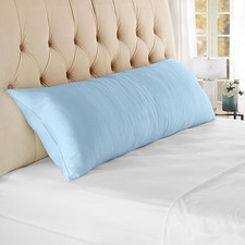 Egyptian Cotton Queen Size Pillow Case Set Sky Blue Solid 600 TC free Shipping
