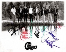 CHICAGO BAND 8.5X11 SIGNED PHOTO ALL MEMBERS SIGNATURE AUTOGRAPH POSTER REPRINT
