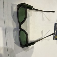 Green Lens Full Frame Industrial Safety Glasses with Side Shields
