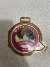 Queen & Co Bold Round Brads – Bold Black – 10 Pieces Scrapbooking Embellishments