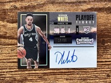 DERRICK WHITE 2017-18 CONTENDERS PLAYOFF TICKET AUTO /35 #128 CELTICS