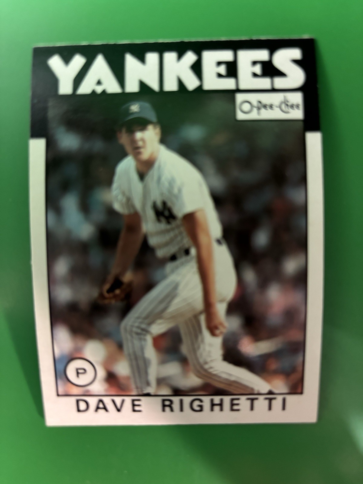 1986 O-Pee-Chee Dave Righetti New York Yankees #34