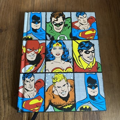 Silver Buffalo DC6150 DC Comics Characters Grid Hard Cover Journal with Ribbon