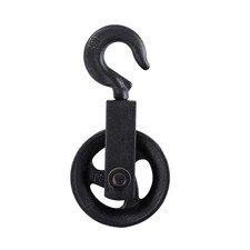 KATSU Pulley Wheel 100mm, Hanging Hand Wheel Rope Pulley Block with Hook