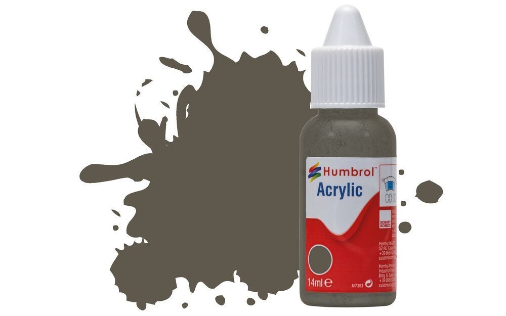 Humbrol DB0075 Acrylic Paint 75 Bronze Green Matt 14ml Dropper Bottle Airfix