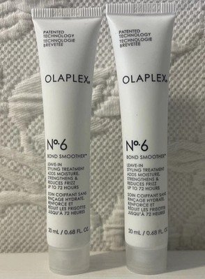 2x Olaplex No 6 Bond Smoother Leave-In Treatment .68oz Ea Travel New SEALED!!