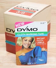 Dymo Cloth Marking Tape 3/8”Embossing Label Makers Labeling 1971 (Box of 10)