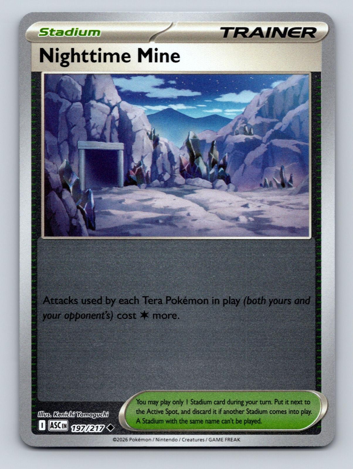 Nighttime Mine 197/217 Uncommon Ascended Heroes Pokemon Reverse Holo Near Mint