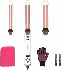 3in1 Auto Rotating Curling Iron TOP4EVER w/ Interchangeable Wands