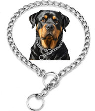 Silver Slip P Dog Chain Collars for Small Dogs, Puppy Chain Metal Training Link