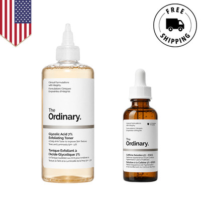 The Ordinary Glycolic Acid 7% Toner 240ml + Caffeine Solution 5% EGCG 30ml