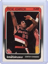 1988-89 FLEER STEVE JOHSNON #94 PORTLAND TRAIL BLAZERS AS SHOWN FLAT $1 SHIP