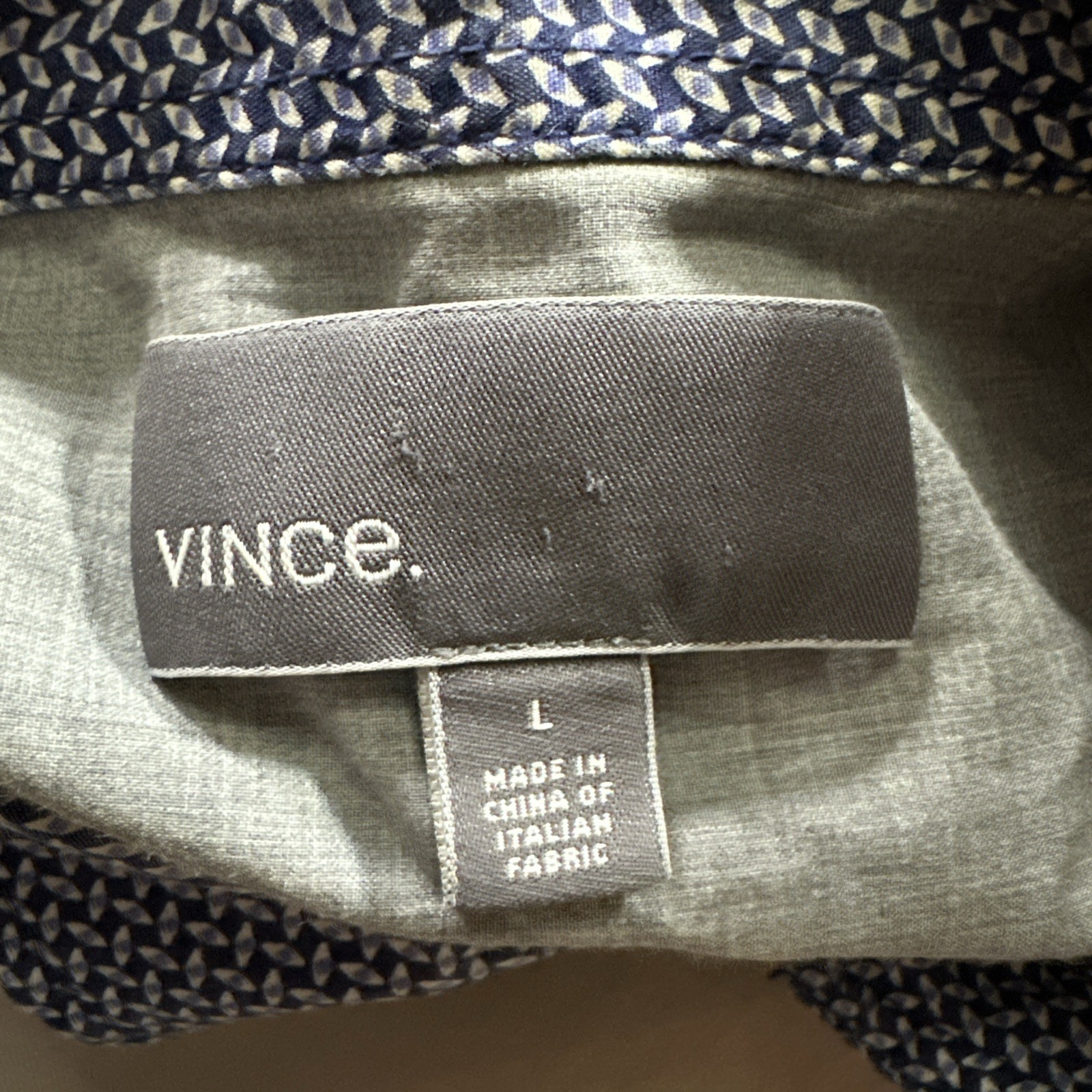 Vince Geometric Pattern Button Down Long Sleeve S… - image 19